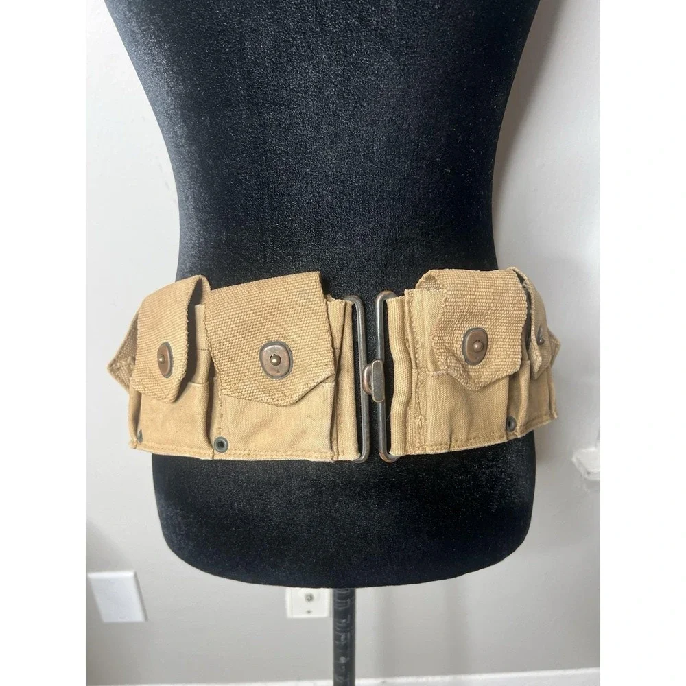 WW1 M1910 US Army 10 Pocket Cartridge Belt - AUG 1918 L.C.C. & Co.